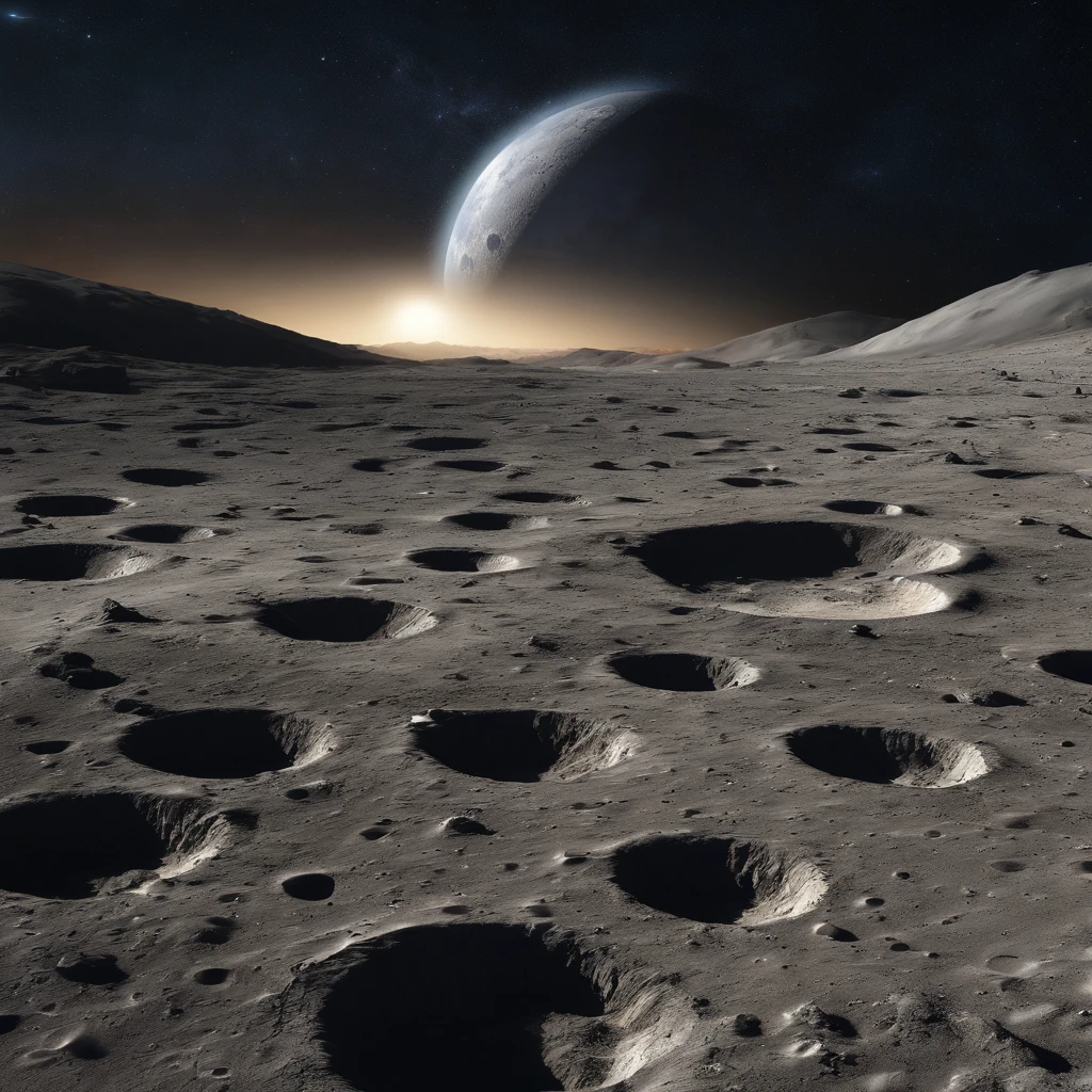Master Parts、Superior Quality、superior image quality、The 8k quality、Beautiful pictures of the starry sky、magnifica、Arched Milky Way:1.25、Alafed view of Earth from the lunar surface:1.9, Lunar surface, space photo, on the moon, moon background, moon background, on the moon, Lunar soil, space photo, moonscape, Focus on the Moon, On Moon, Numerous craters, Seeing the Earth from Space