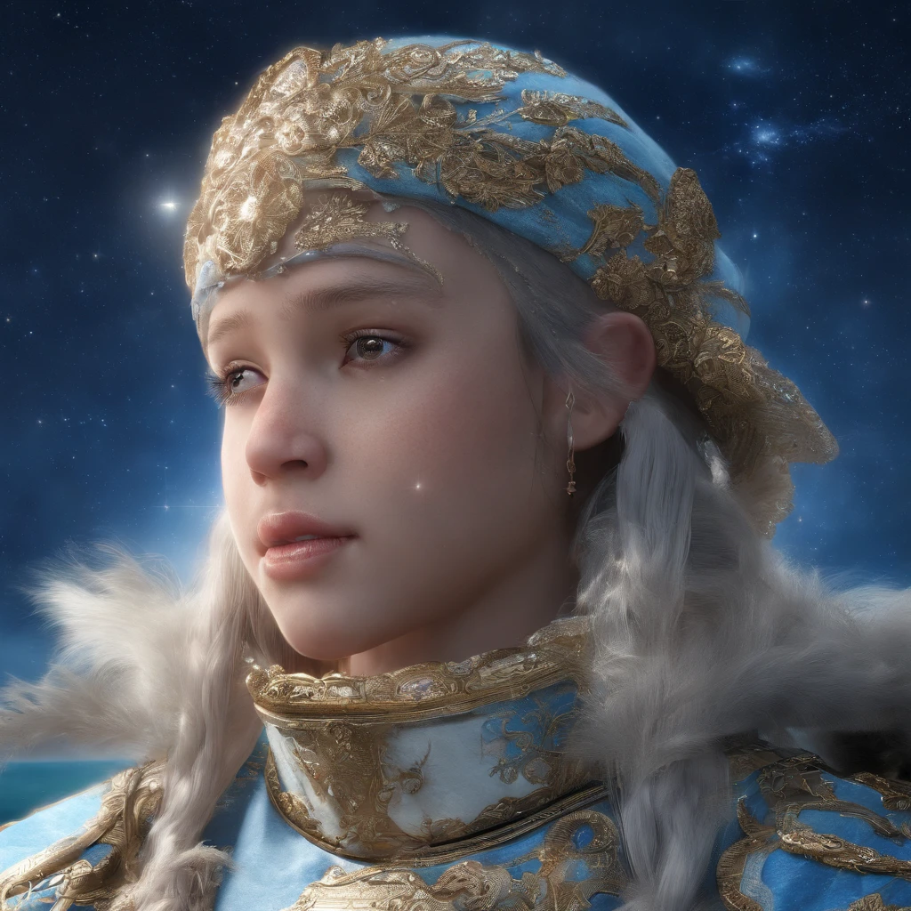 Master Parts、Superior Quality、superior image quality、The 8k quality、、Beautiful pictures of the starry sky、magnifica、Arched Milky Way:1.9、Blue Sea、shooting stars:1.9, Mount Everest:1.9
