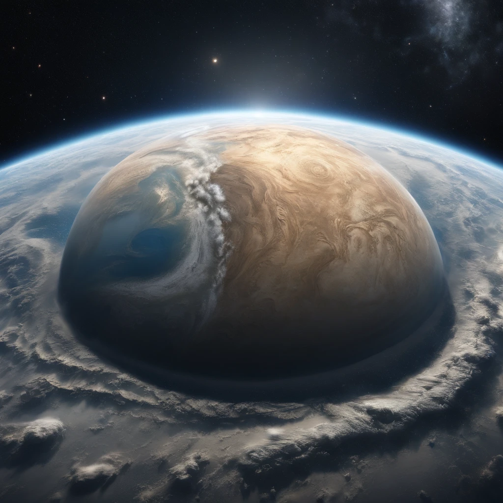 Master Parts、Superior Quality、superior image quality、The 8k quality、Beautiful pictures of the starry sky、magnifica、Arched Milky Way:1.25、Alafed view of Earth from Jupiter:1.9, Jupiter's rings, space photo, cosmic background, space photo, Seeing the Earth from Space