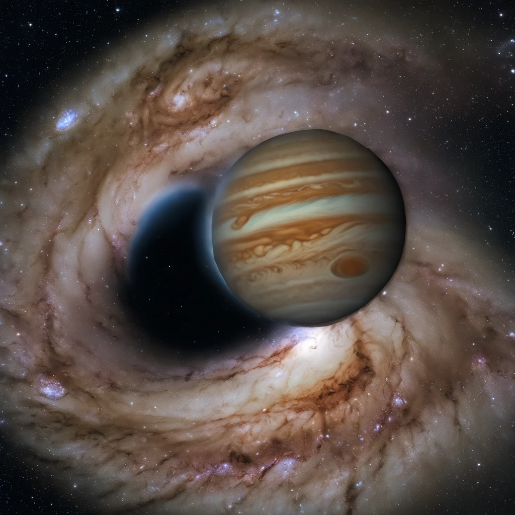 Master Parts、Superior Quality、superior image quality、The 8k quality、Beautiful pictures of the starry sky、magnifica、Arched Milky Way:1.25、Alafed view of Earth from Jupiter:1.9, Jupiter's rings, space photo, cosmic background, space photo, Seeing the Earth from Space