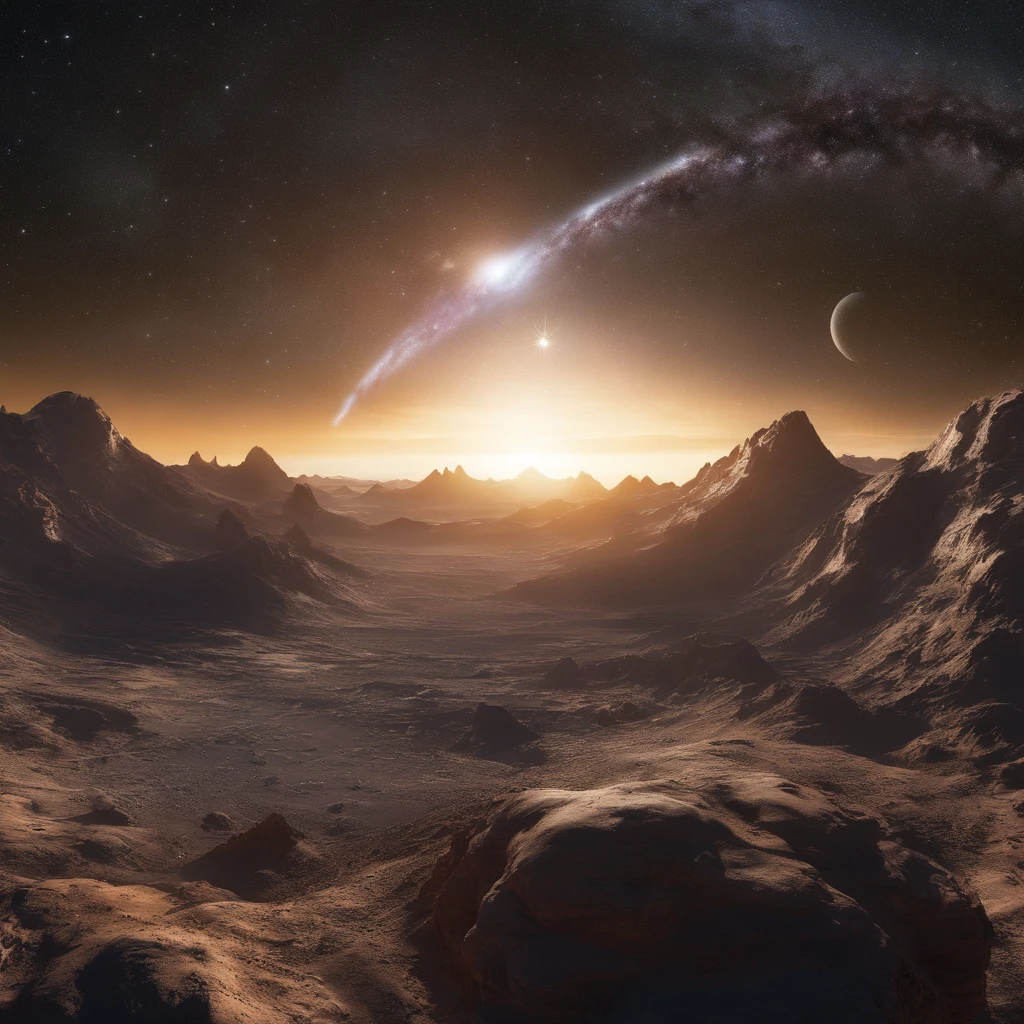 Master Parts、Superior Quality、superior image quality、The 8k quality、Beautiful pictures of the starry sky、magnifica、Arched Milky Way:1.25、Alafed view of Earth from Saturn:1.9