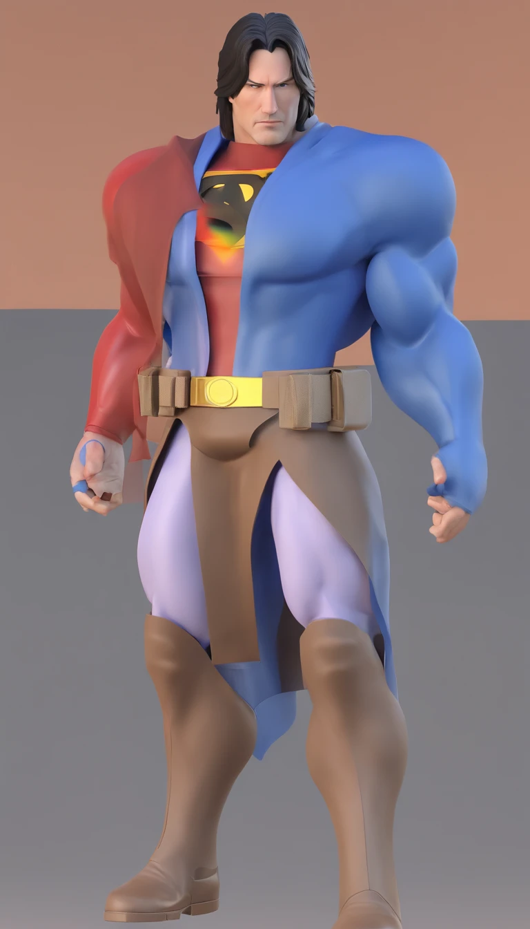 Keanu Reeves' face，Superman's clothes。4K