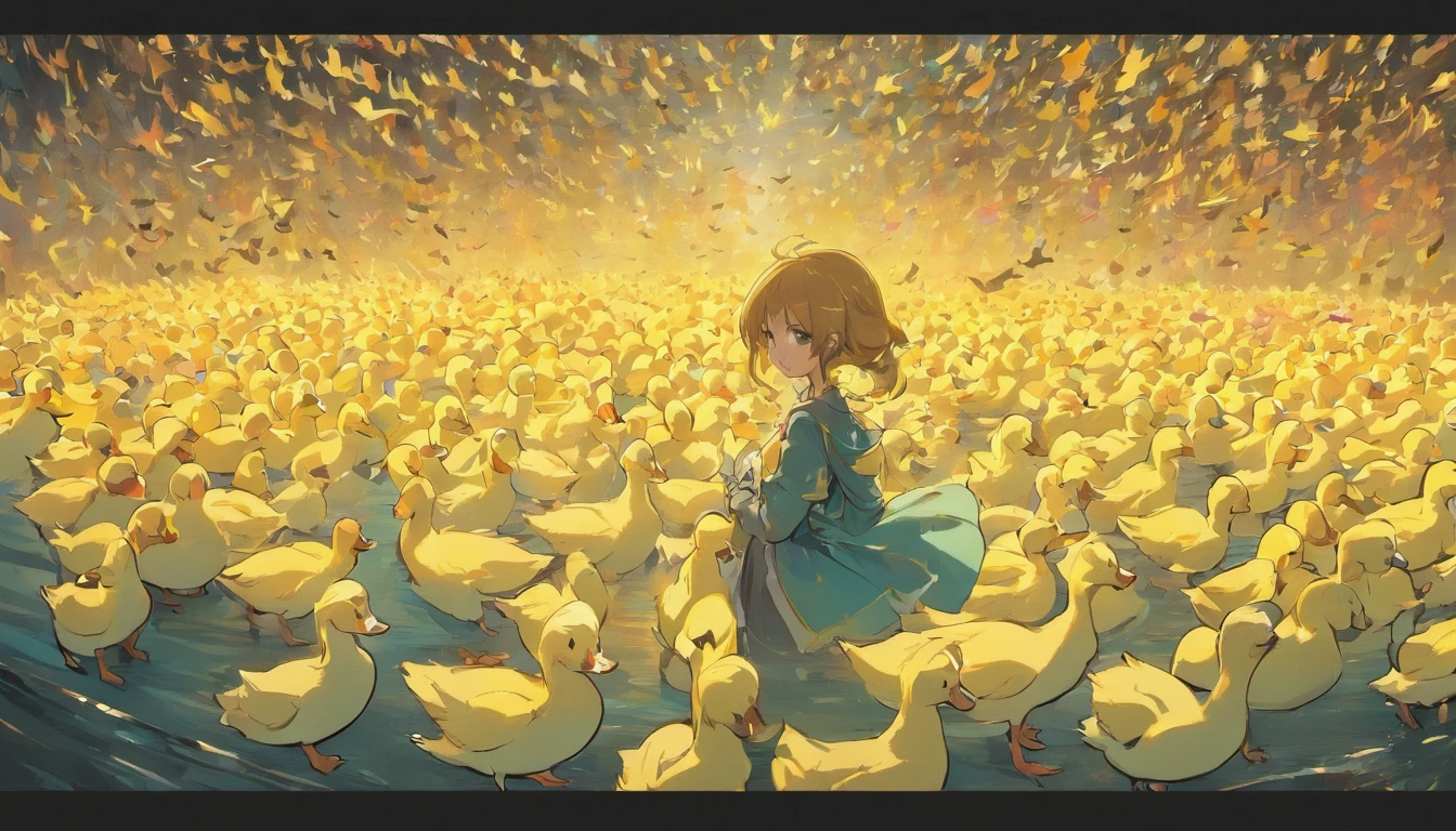 large amount of ducks