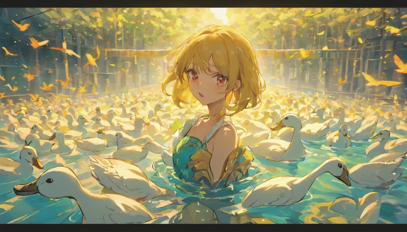 large amount of ducks