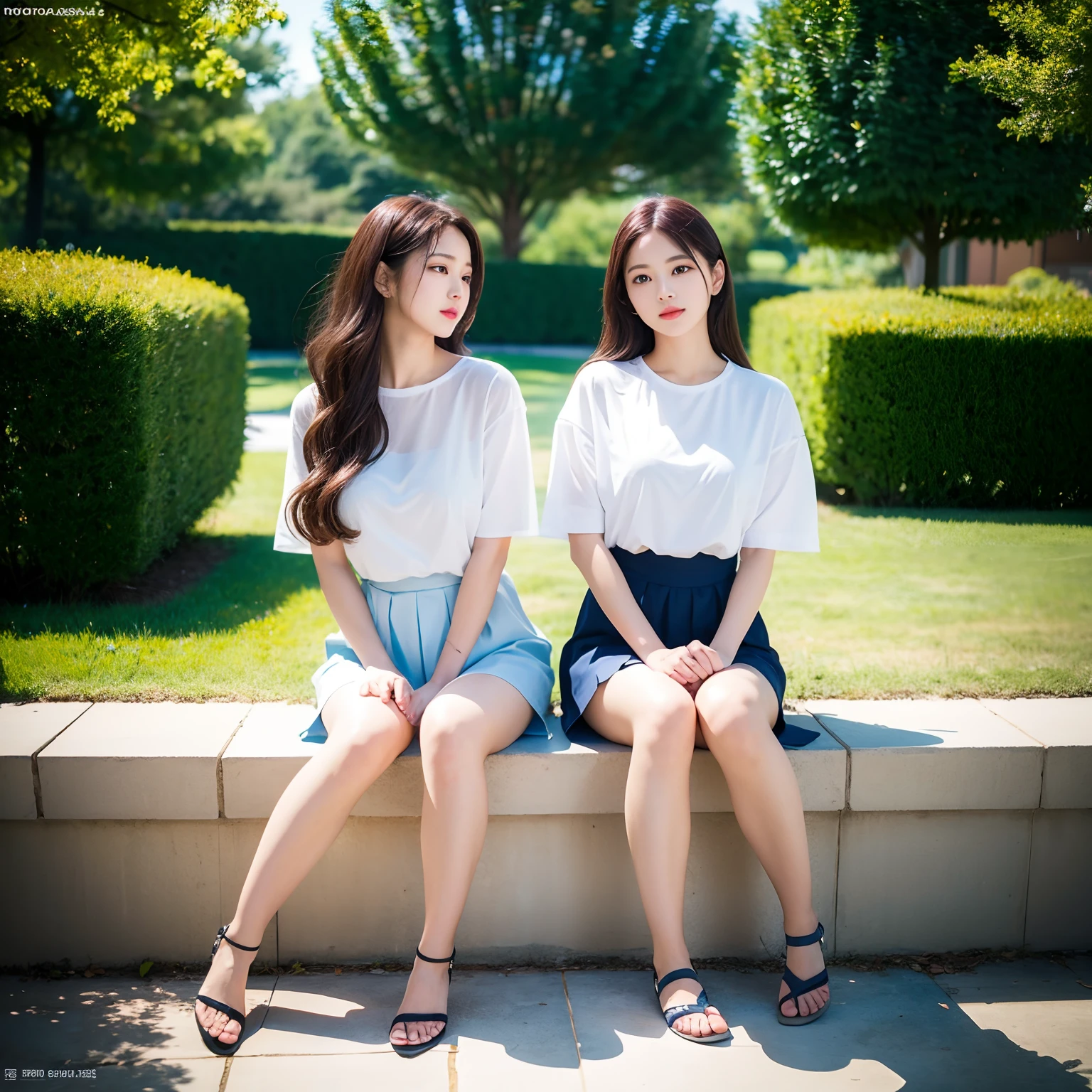 top-quality、​masterpiece、超A high resolution、(Photorealsitic:1.4)、2girls、twinsies、full body Esbian