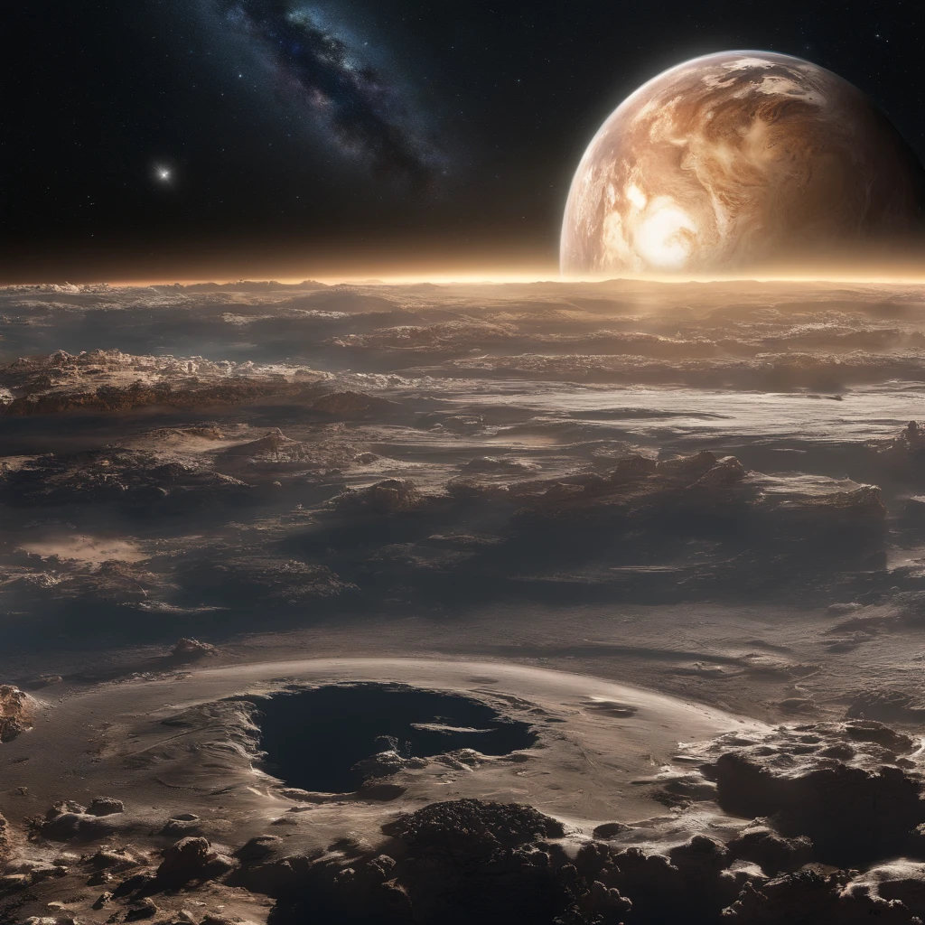 Master Parts、Superior Quality、superior image quality、The 8k quality、Beautiful pictures of the starry sky、magnifica、Arched Milky Way:1.25、Alafed view of Earth from Saturn:1.9