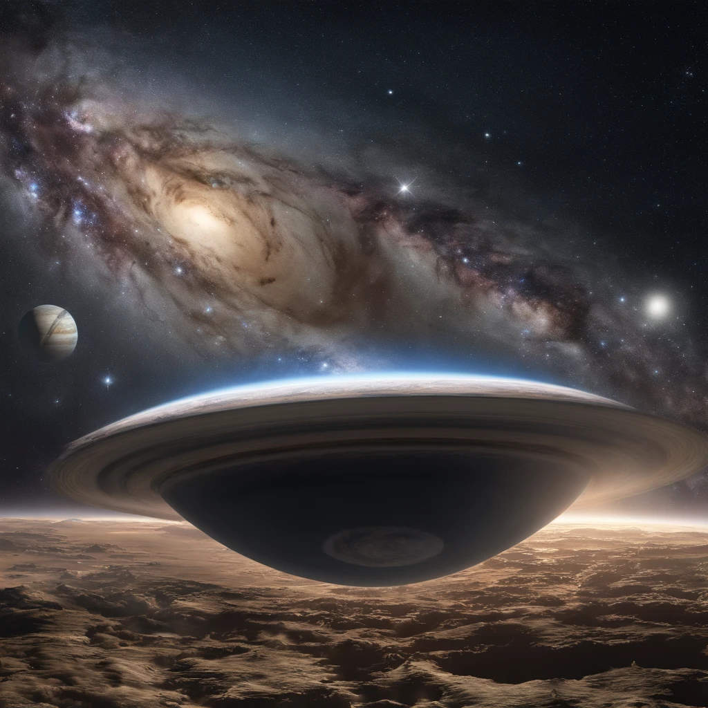 Master Parts、Superior Quality、superior image quality、The 8k quality、Beautiful pictures of the starry sky、magnifica、Arched Milky Way:1.25、Alafed view of Earth from Saturn:1.9