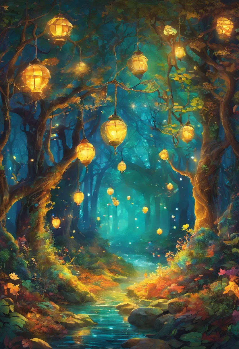 Whimsical forest,autumn colors,fairy goddess,blue glowing spells,fantasy colors,enchanted trees,sparkling mist,magical creatures,ethereal atmosphere,mystical ambiance,magic in the air,enchanted forest floor,magical light rays,twinkling fairy dust,whispering leaves,lush greenery,fairy wings,glowing mushrooms,magical flowers,translucent petals,floating lanterns,glowing fireflies,tranquil pond,majestic waterfall,mythical creatures,harmonious melodies,golden sunlight streaming through tree canopy,charming moss-covered stones,colorful foliage,dreamlike scenery,magical aura,peaceful serenity,whimsical imagination,dancing shadows,magical secrets hidden within the woods