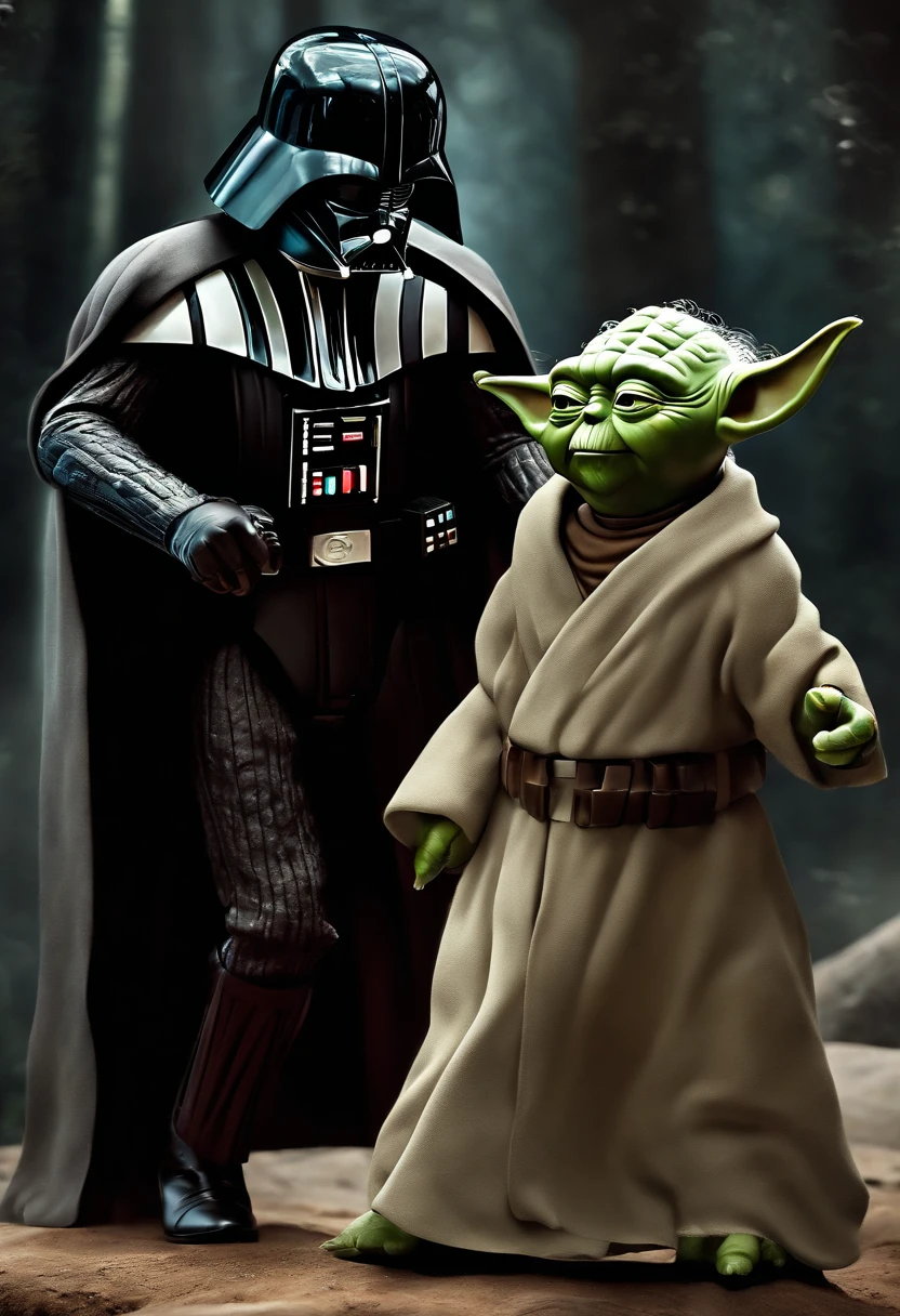 Star Wars  dard Vader fight yoda