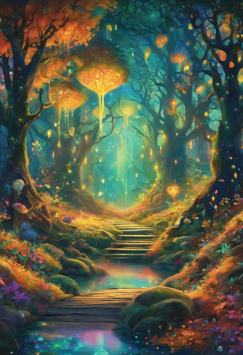 Whimsical forest,autumn colors,fairy goddess,blue glowing spells,fantasy colors,enchanted trees,sparkling mist,magical creatures,ethereal atmosphere,mystical ambiance,magic in the air,enchanted forest floor,magical light rays,twinkling fairy dust,whispering leaves,lush greenery,fairy wings,glowing mushrooms,magical flowers,translucent petals,floating lanterns,glowing fireflies,tranquil pond,majestic waterfall,mythical creatures,harmonious melodies,golden sunlight streaming through tree canopy,charming moss-covered stones,colorful foliage,dreamlike scenery,magical aura,peaceful serenity,whimsical imagination,dancing shadows,magical secrets hidden within the woods