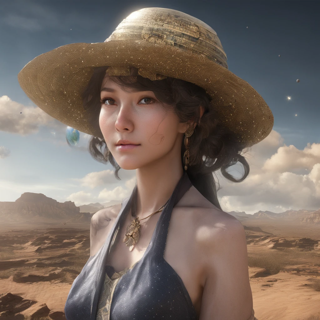 Master Parts、Superior Quality、superior image quality、The 8k quality、Beautiful pictures of the starry sky、magnifica、Arched Milky Way:1.25、Alafed view of Earth from Saturn:1.9, Jupiter:1.9, venus:1.9, (planet earth:1.9), a moon:1.9