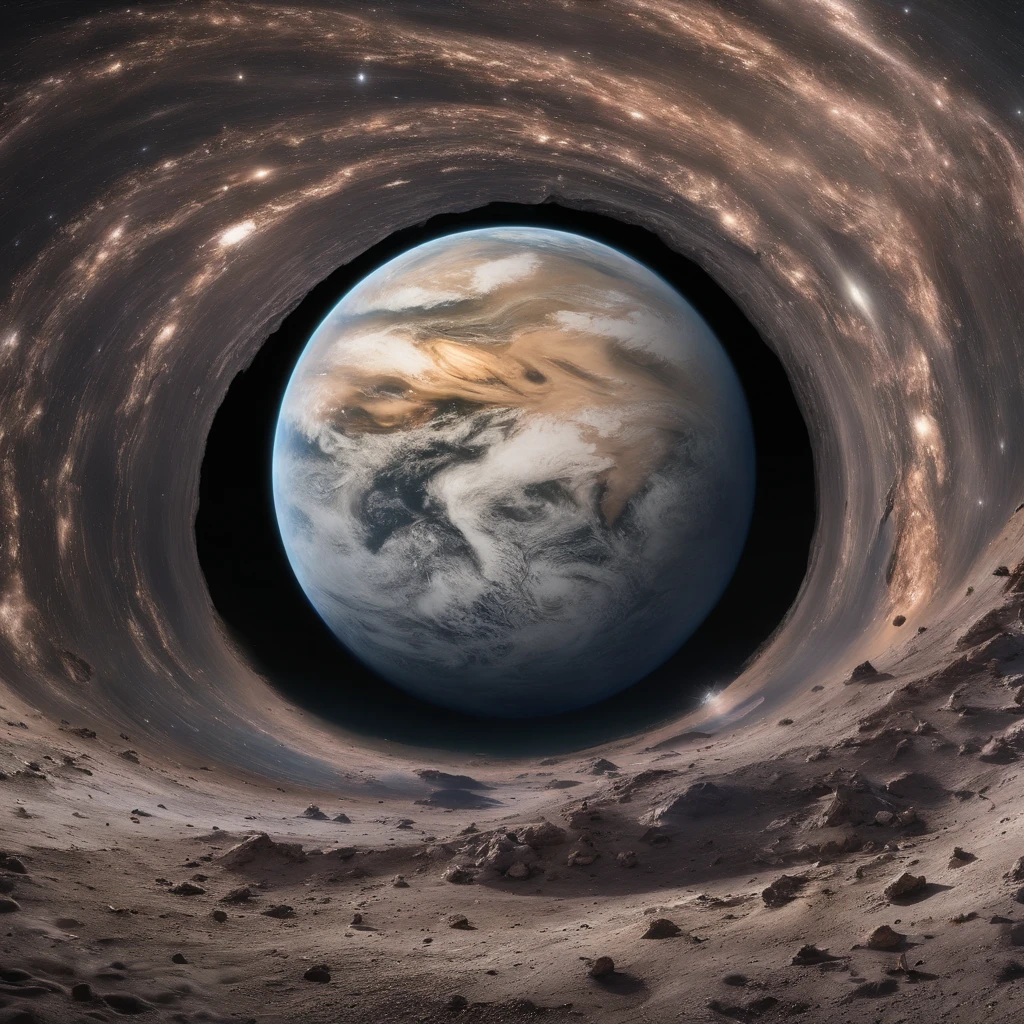 Master Parts、Superior Quality、superior image quality、The 8k quality、Beautiful pictures of the starry sky、magnifica、Arched Milky Way:1.25、Alafed view of Earth from Saturn:1.9