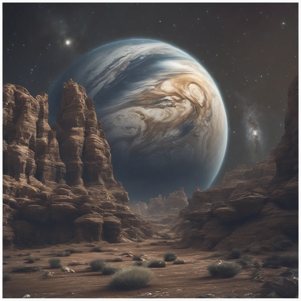 Master Parts、Superior Quality、superior image quality、The 8k quality、Beautiful pictures of the starry sky、magnifica、Arched Milky Way:1.25、Alafed view of Earth from Saturn:1.9