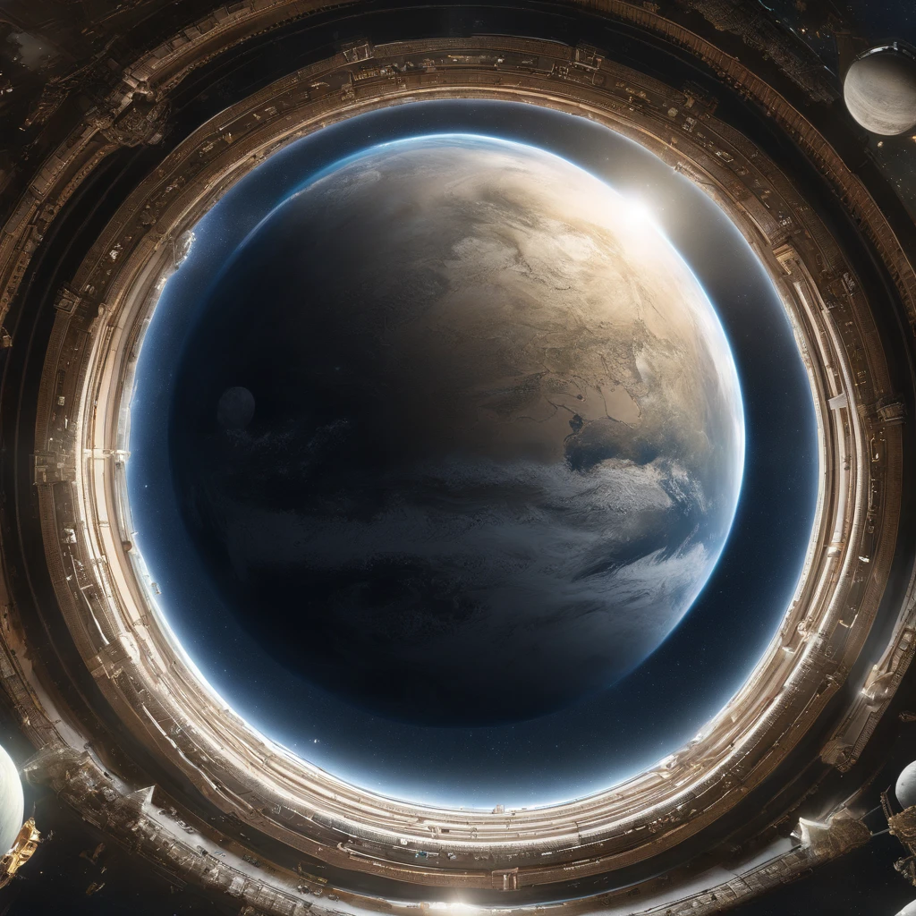 Master Parts、Superior Quality、superior image quality、The 8k quality、Beautiful pictures of the starry sky、magnifica、Arched Milky Way:1.25、Alafed view of Earth from Saturn:1.9