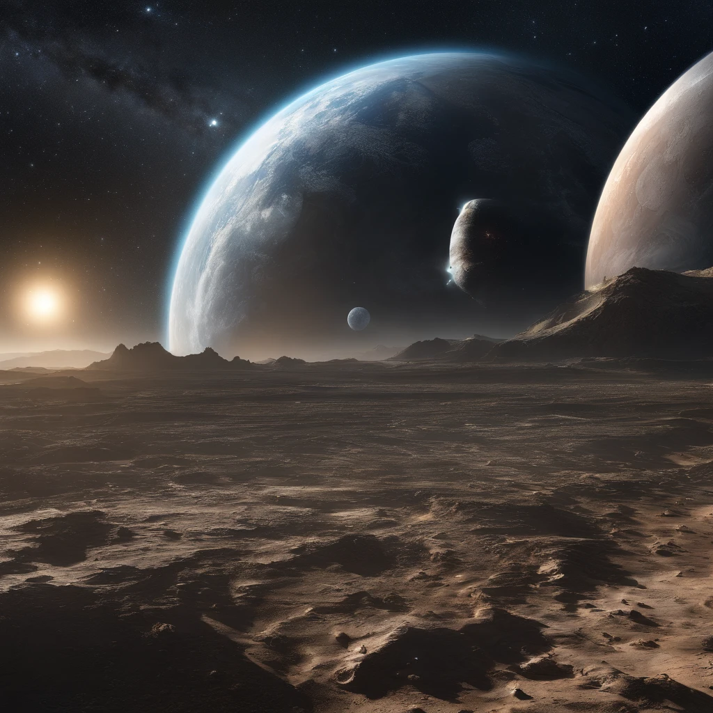 Master Parts、Superior Quality、superior image quality、The 8k quality、Beautiful pictures of the starry sky、magnifica、Arched Milky Way:1.25、Alafed view of Earth from Saturn:1.9