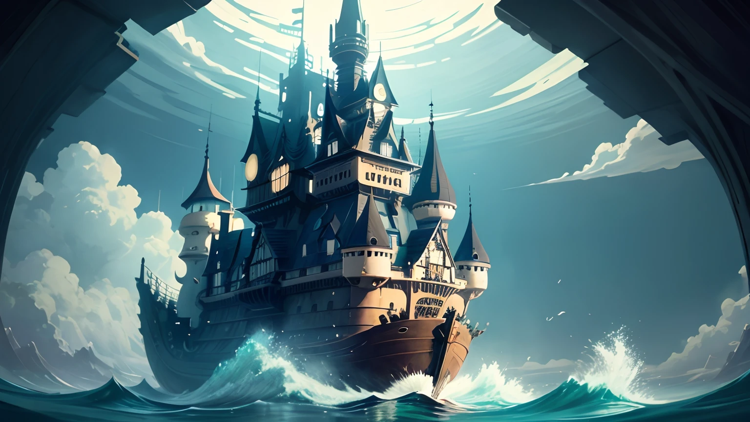 Moving castle in the water --auto