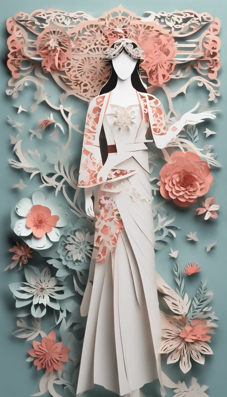 Ink Style, Beautiful Girl, Ancient Style, Sitting, Back, Big Environment, White Clothes, Long Hair, Light and Shadow, Butterflies, Colorful Chrysanthemums