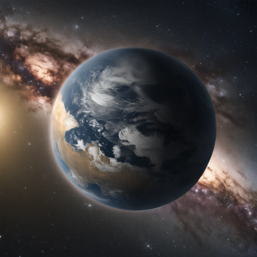 Master Parts、Superior Quality、superior image quality、The 8k quality、Beautiful pictures of the starry sky、magnifica、milkyway:1.25、Alafed view of Earth from Saturn:1.9