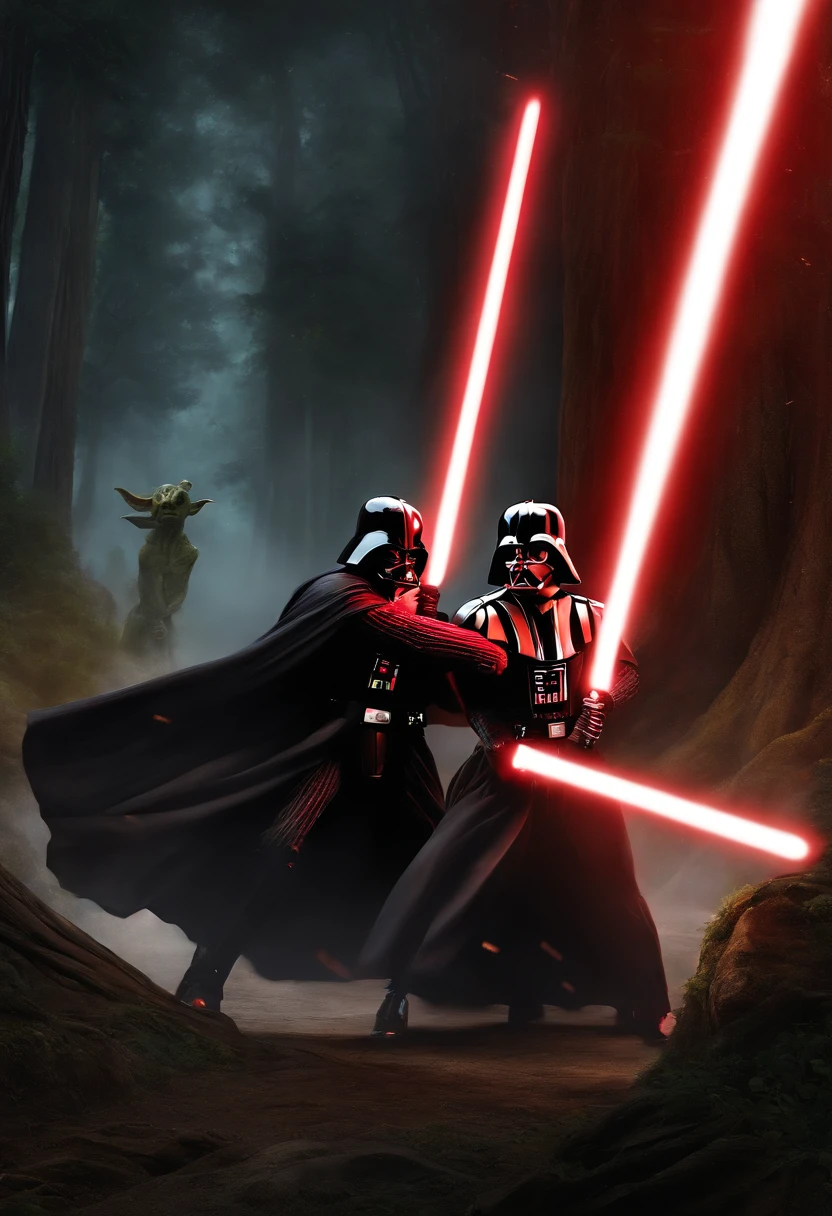 Star Wars  dard Vader losser fight yoda