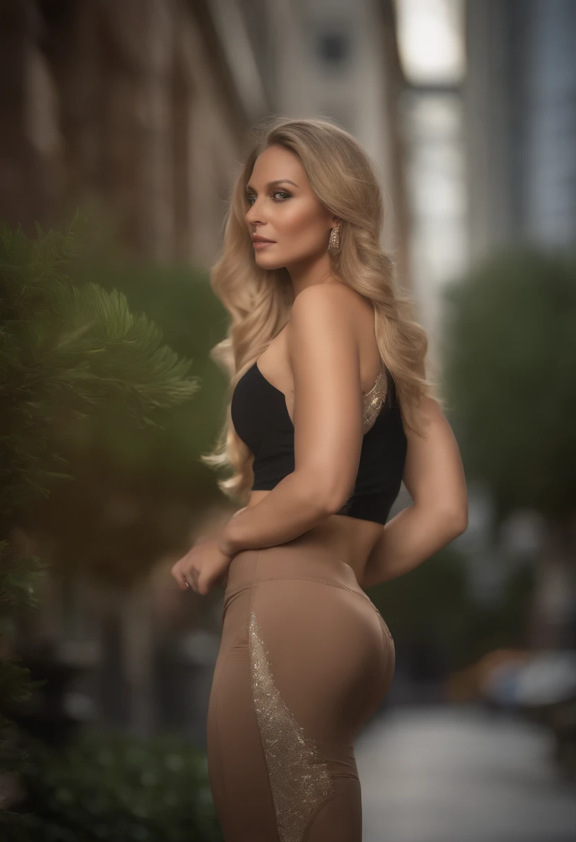 gorgeous woman with extra long wavy blonde hair, detailed alluring eyes, long sexy legs, wearing tiny shorts, t-shirt, ((detailed facial features)), (finely detailed skin), pale skin, realistic skin texture, extreme skin details, (pores:0.1), in the background beautiful futuristic cyberpunk city, best quality masterpiece, photorealistic, hyperrealistic, detailed, 8k, HDR, (Soft color: 1.2), shallow depth of field, broad light, high contrast, backlighting, bloom, light sparkles, chromatic aberration, sharp focus, RAW color photo