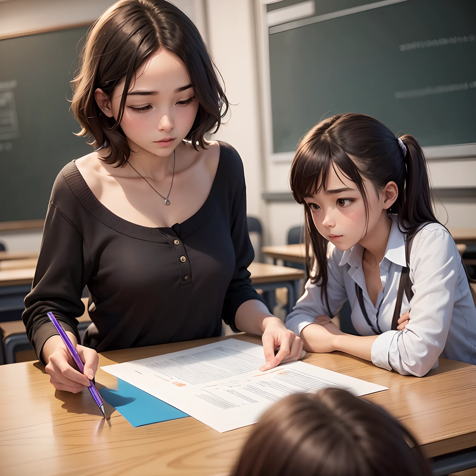 Certainly, let's analyze your previous prompt:

"Make a prompt of a teacher who teaches his student in the class."

This prompt is clear and straightforward. It requests the creation of a scenario involving a teacher and their students in a classroom setting. It doesn't specify any particular details about the scenario, allowing for creativity and flexibility in the response. The only potential improvement could be to make it more gender-neutral by using "their students" instead of "his students" to be inclusive.