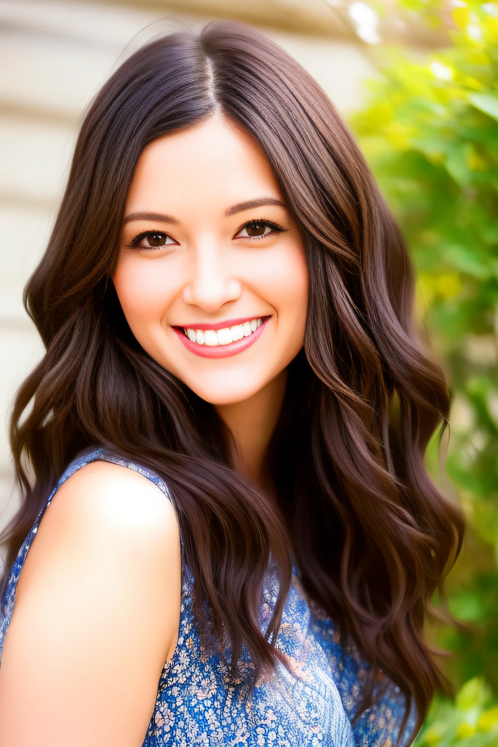 Beautie　A smile　Gently wavy hair　black langerie　Brown hair