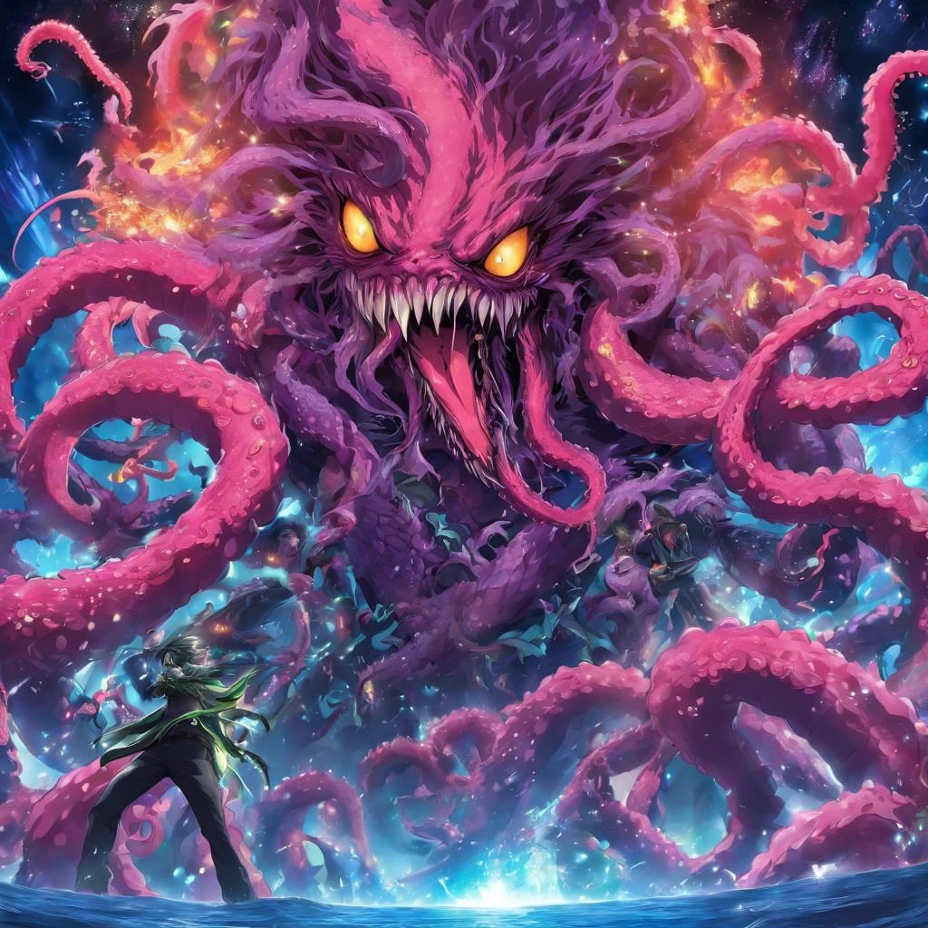 Sexy B Monster, Psychokinesis based monster that uses sexy tentacles to grab everything, best quality, masterpiece