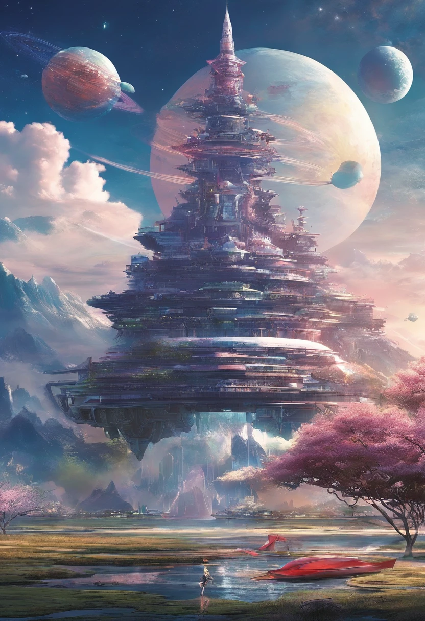 Floating castle、Japan castle floating in the air and moving、Takeshi no Fuun Takeshi Castle、