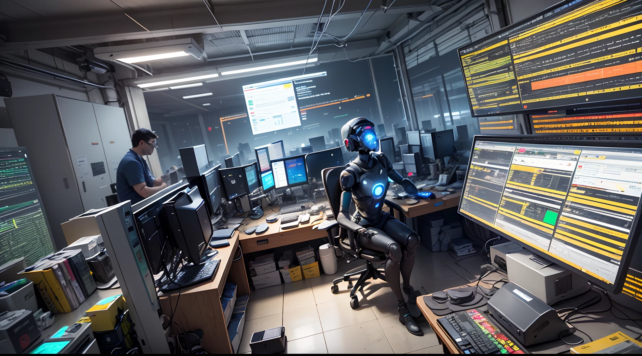 An artificial intelligence is helping humans work