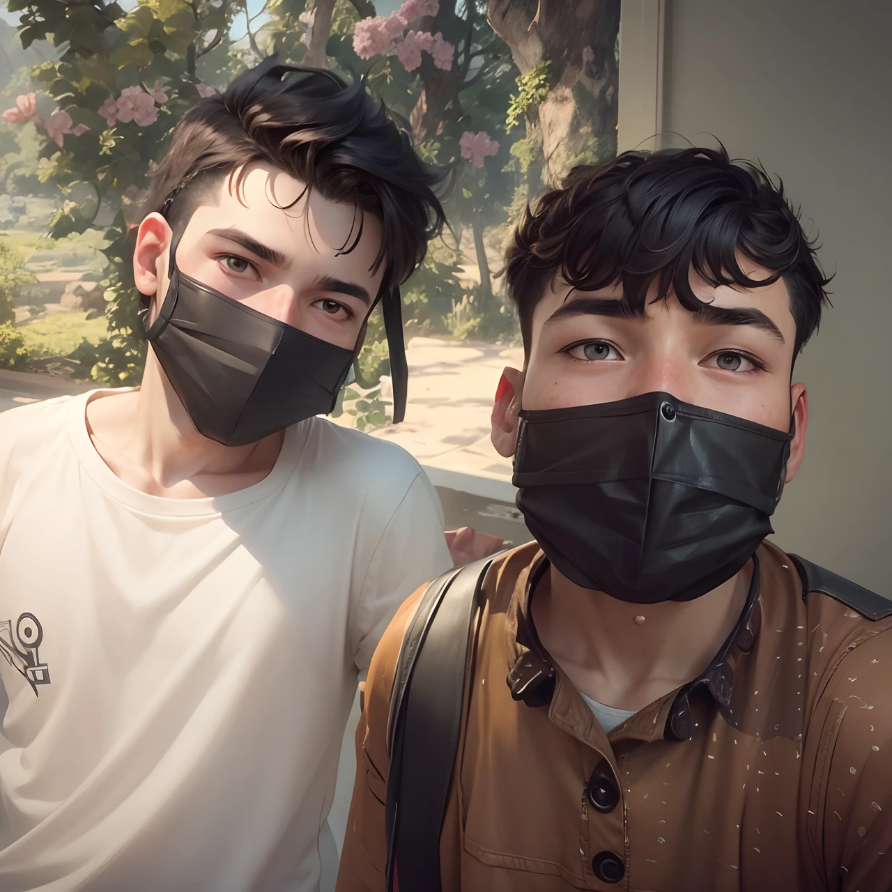 Animated boy face hair change