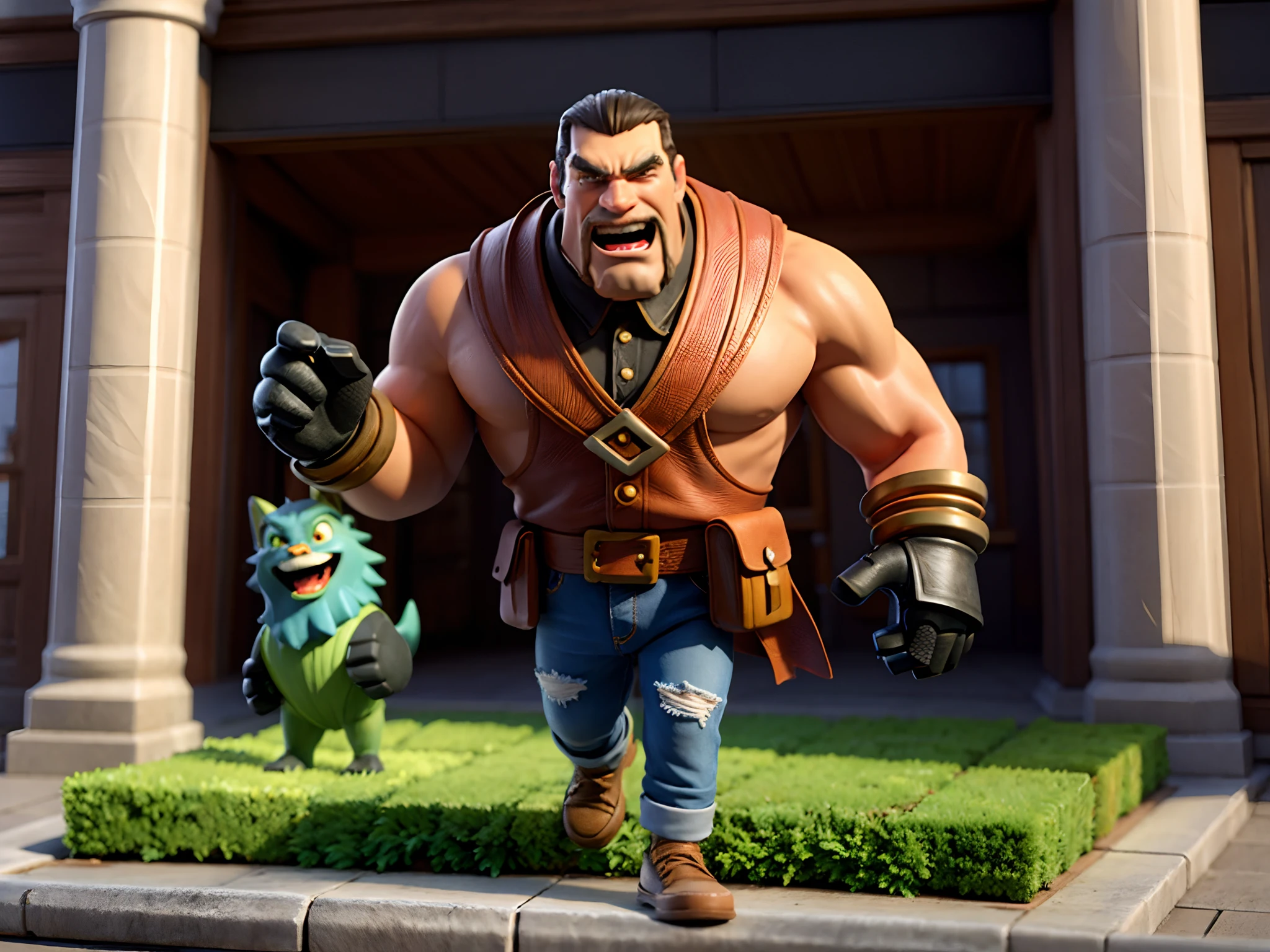 Cool, hip, gangster, handsome, steampunk, futuristic, massive creatures from the lost world line up