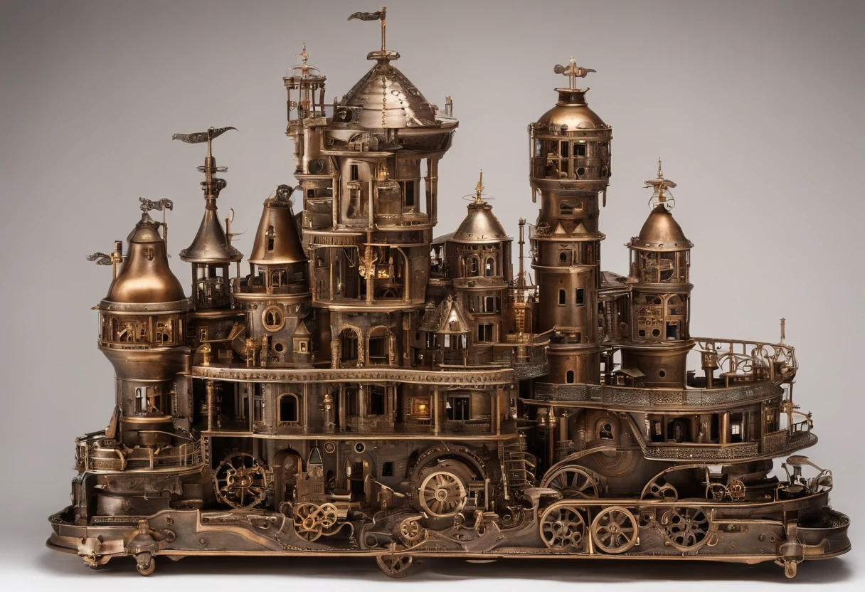 Castle on the Move、Castle moving on the tracks、Castle-type mobile fortress、