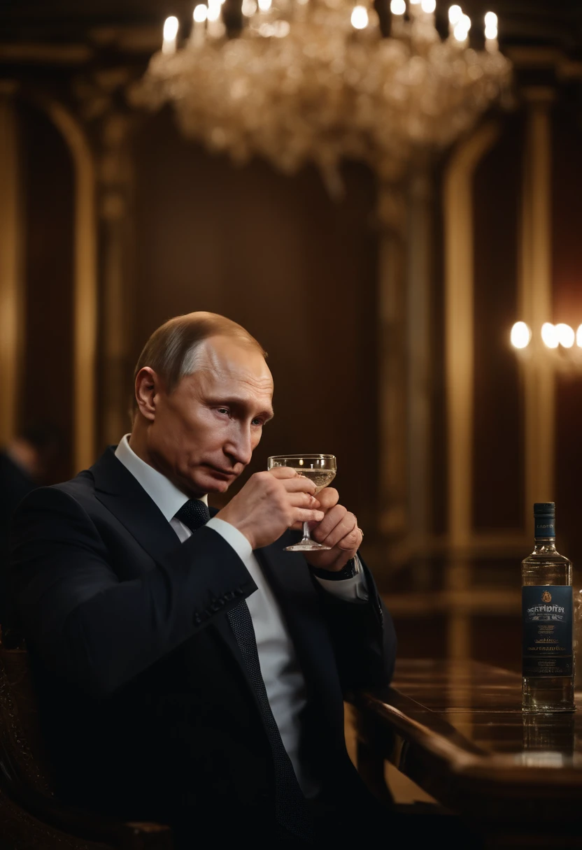 Vladimir Putin is hitting on Donald Trump in a nightclub with alcohol tables