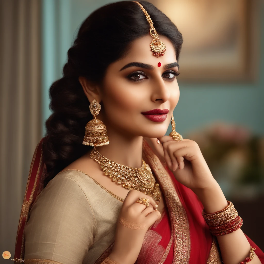 best quality,4k,8k,highres,masterpiece:1.2),ultra-detailed,(realistic,photorealistic,photo-realistic:1.37),young indian women,beautiful detailed eyes,beautiful detailed lips,extremely detailed face,long eyelashes,instream influencer,makeover inspiration,standing,bollywood actress-like beauty,portraits, REd colors,warm color tone,soft lighting , eating Ice-cream, olivia, body shot, news photo, official photo, by Melissa Benson, CLIVEAGE