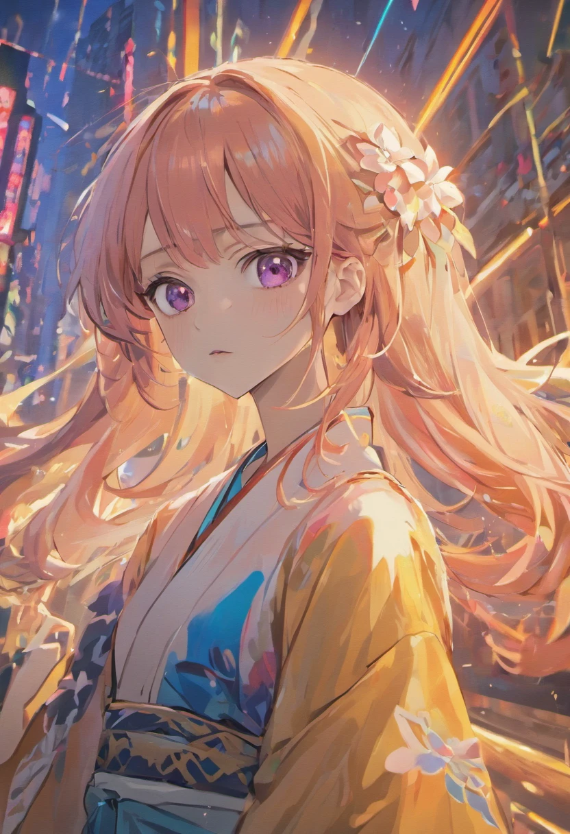 (best quality,4k,8k,highres,masterpiece:1.2),ultra-detailed,(realistic,photorealistic,photo-realistic:1.37),beautiful detailed eyes,beautiful detailed lips,extremely detailed eyes and face,longeyelashes,purple hair,kimono,vivid crimson eyes,energetic,beautiful young girl,portrait,studio lighting,sharp focus,physically-based rendering,HDR,ultra-fine painting,vivid colors,professional