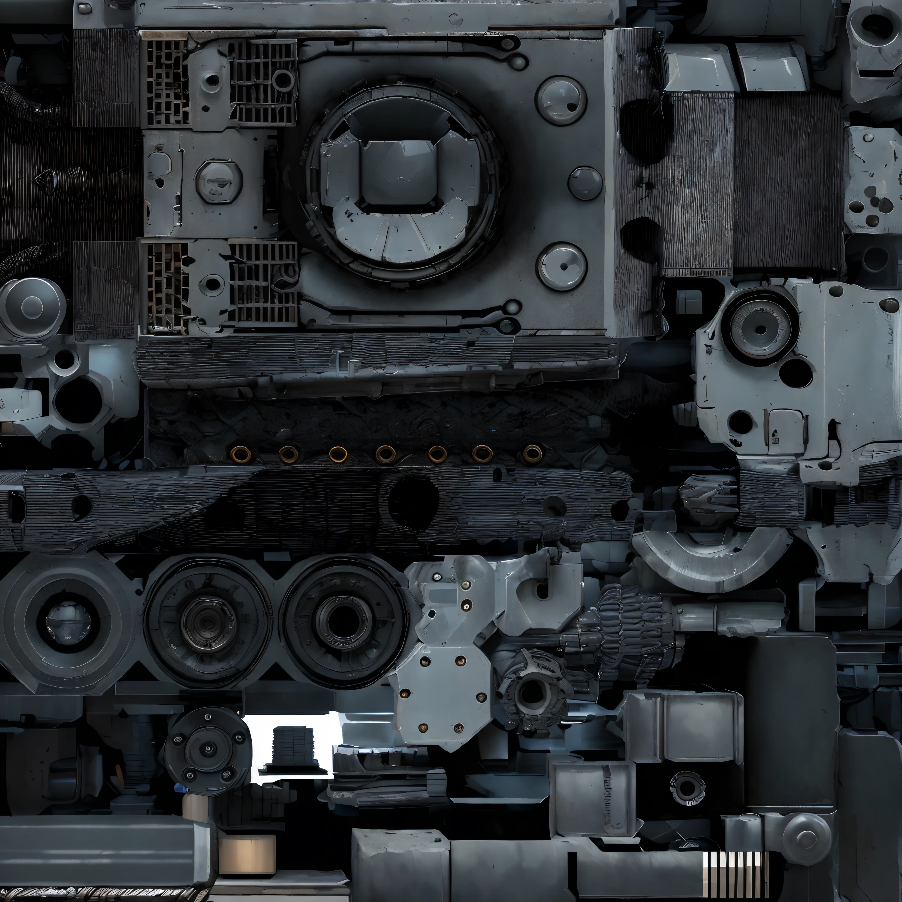 there is a large amount of metal parts that are stacked together, realistic mechanical details, greeble texture, greeble detail, high resolution and detail, detailed digital artwork, background of digital greebles, mechanical detail, machineparts, heavy detail, highly detailed digital artwork, highly detailed texture render, super detail of each object, powering up. hyperdetailed