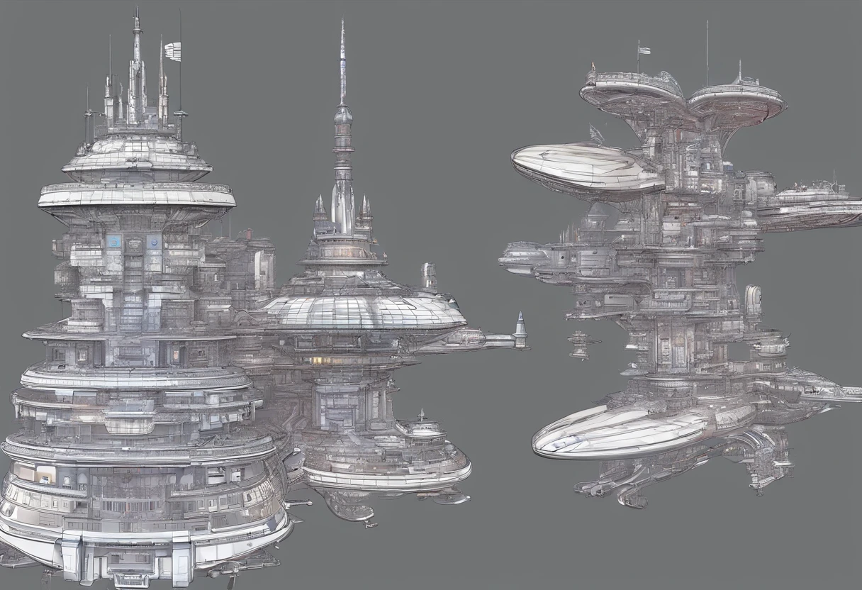 Castle on the Move、Castle moving in outer space、Space battleship in the shape of a castle、Hyperwarp、Warp navigation、