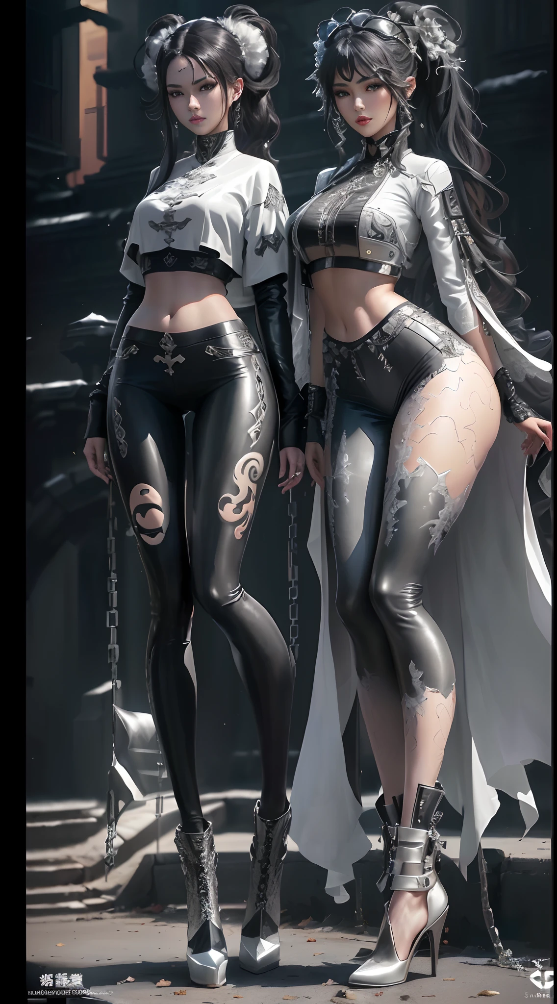(A female centaur:1.5),She is both(Female: Centaur, half human, half horse, half horse, half horse:1.5),It is also a female Yingzhao。She blends both images,The first is:((The head of the horse/neck/Shoulder these parts,Replaced with a beautiful female human upper body):9.9),'s(Female, half-centaur, half-human, half-horse, half-human:1.5),The second is:((The head of the horse/neck/lower back/hason/gluteal/Shijo Thigh Female Embodiment):9.9),'s(Seamless chimera of a female half-horse with a beauty:9.9),(It's like a chimera of a female human and a half-horse costume:9.9),This chimerism is based on a strong future(Technologie:1.5)above。The ultra-wide-angle lens captures the image of her beautiful and ethereal wings on the ionosphere launching a super-high-speed charge and leaping。Her front half is distinctly feminine,Tall sexy body,possessed(K cup giant coconut tit chest:9.9),Has(Narrowed small brute waist 5.5)、Butterfly cross、(Long legs:9.9),The embedded interface of the bent female metamorphosis part of the back half of the body is at the hip position of the front half of the body。(The horse-shaped, half-horse torso form of her back body is completely female humanization9.9)。Translucent fluid flowing from the(Narrowed sternum 5.5)The upper end begins to embed the chest cavity of a woman in the shape of a bent dog style at the back of the beautiful woman's body/lower back/Ventral transverse。Then there are the sexy beauty's upright hips,(Her entire body has been completely female and replaced by a female body:9.9),Including the half-horse part。Mechanized armor covers the legs with knee-shaped anti-joints and feet,And these parts are highly anthropomorphic,This makes her legs graceful and slender,Her four horse legs exploded in length proportions and was slender and toned,Under the legs are skinny white feet dressed in Skyscraper Heels,Use Midjourney's advanced stroke tools and color palettes, as well as texture packs, model packs, and texture tools,Concentration,Include