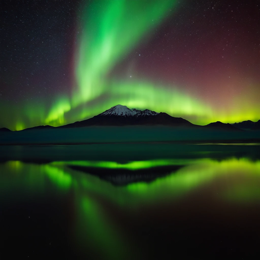 Beautiful pictures of the starry sky、magnifica、milkyway:1.25、Large body of water with clouds in the sky, At Salar de Uyuni, Amazing reflections of the sky, Incredible reflections, beautiful reflection, stunning photo, epic and stunning, Crossing the horizon, Red Aurora Borealis:1.25
