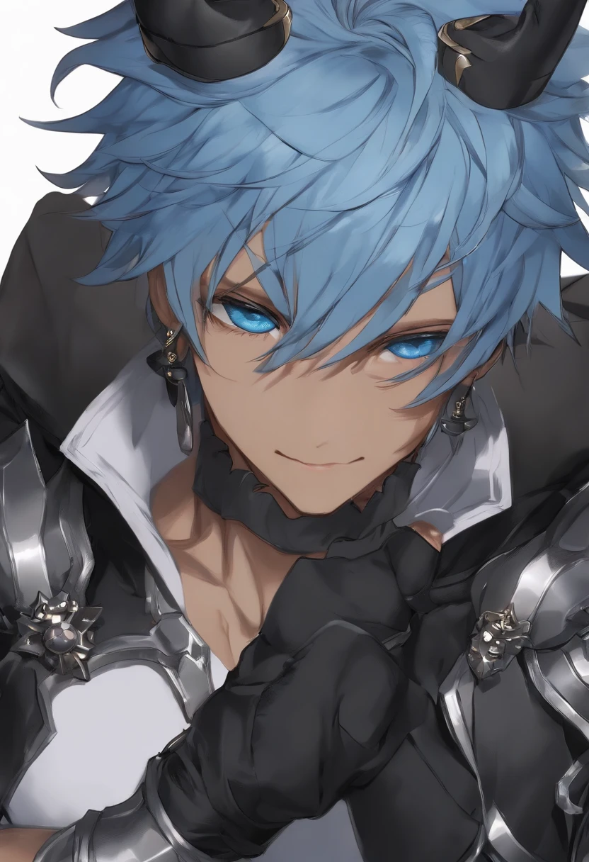 (manly:1.5), kaeya (genshin impact), (1boy:1.4), (male focus:1.5), (eyepatch:1.2), dark-skinned male, gloves, solo, jewelry, blue hair, earrings, (long hair:1.1), blue eyes, single earring, dark skin, bangs, black gloves, smile, fingerless gloves, closed mouth, (centered:1.4), (dynamic pose:1.5), (intricate details:1.2), 8k wallpaper, (Highest picture quality:1.5), (8k:1.4), (Masterpiece), (ultra-detailed), (Detailed eyes:1.4), (sharp details:1.3),
