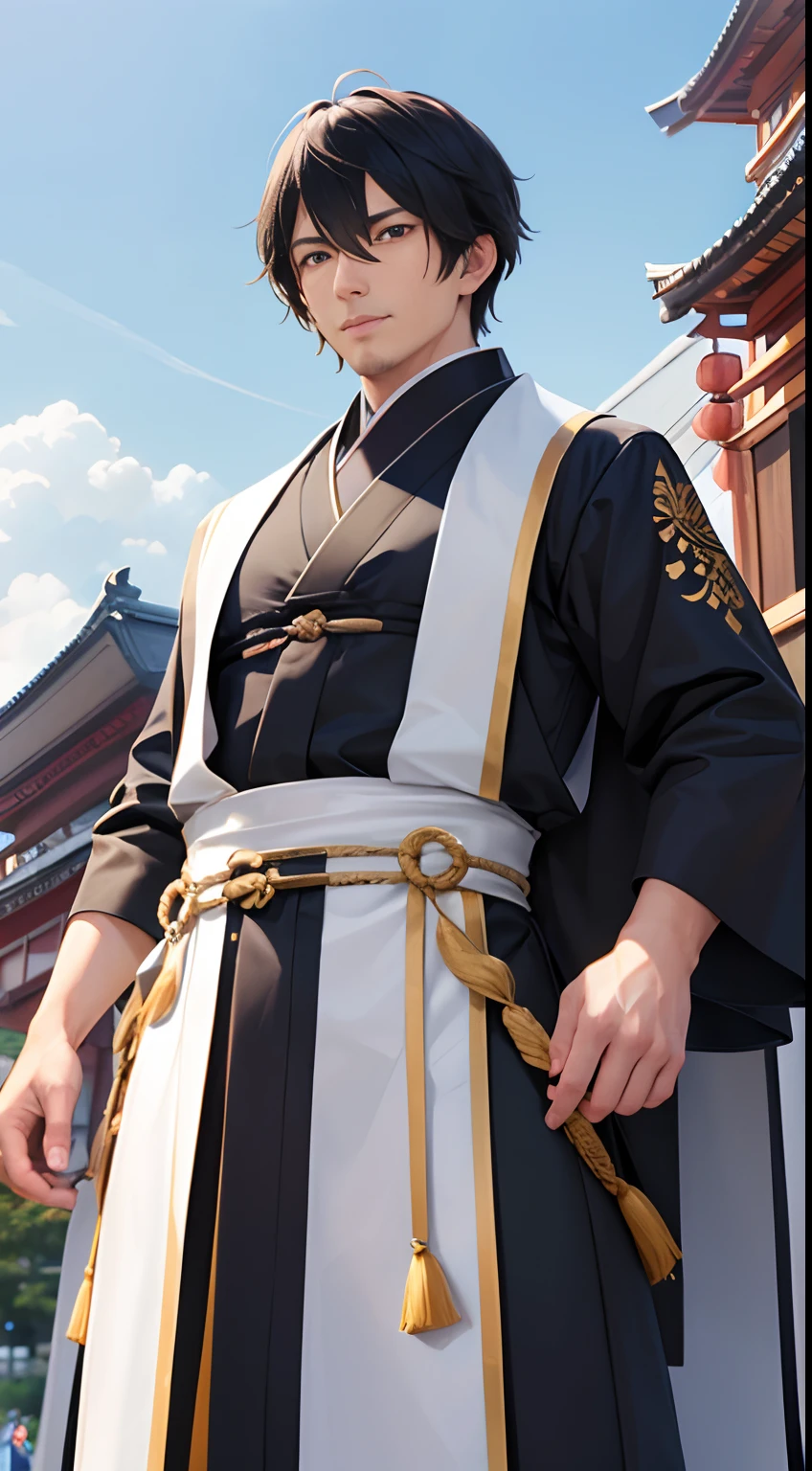 1 male human、35 year old、A tall、Little tan、animesque、full bodyesbian、Fantasy attire、Two-dimensional wind、Kansai people