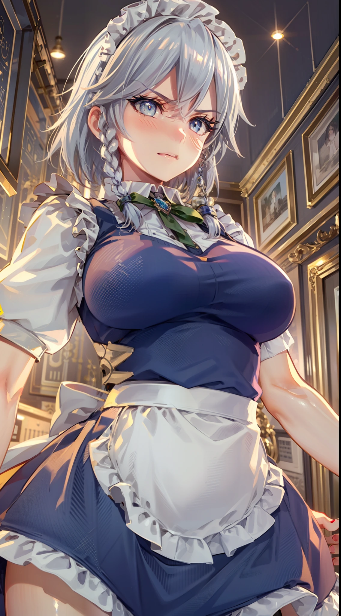 The World of Atelier Ryza、Big breasted woman gets her breasts measured while completely naked、Good body、Huge areola、blush、Cool and small face、blacksmith