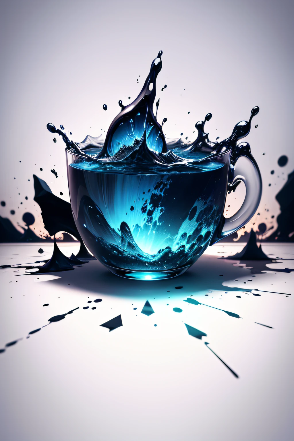 Capture an artistic and dynamic logo concept that infuses a sense of mystique and instantly recognizable for the website 'DryDrink.com'.