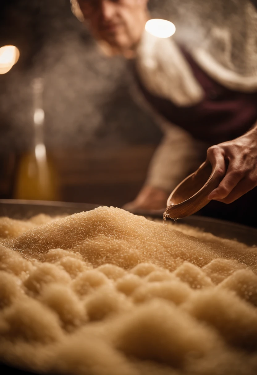 Traditional winemaking techniques，Soak rice