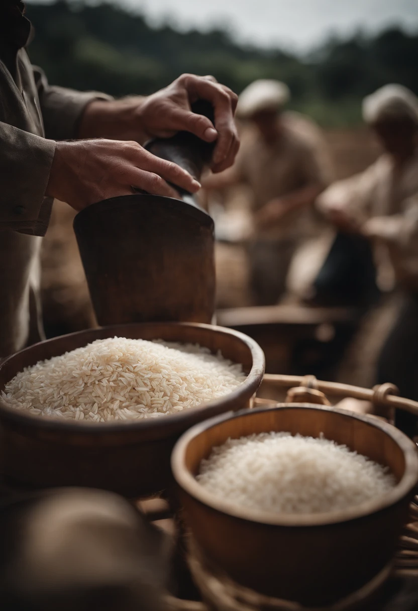 Traditional winemaking techniques，Soak rice