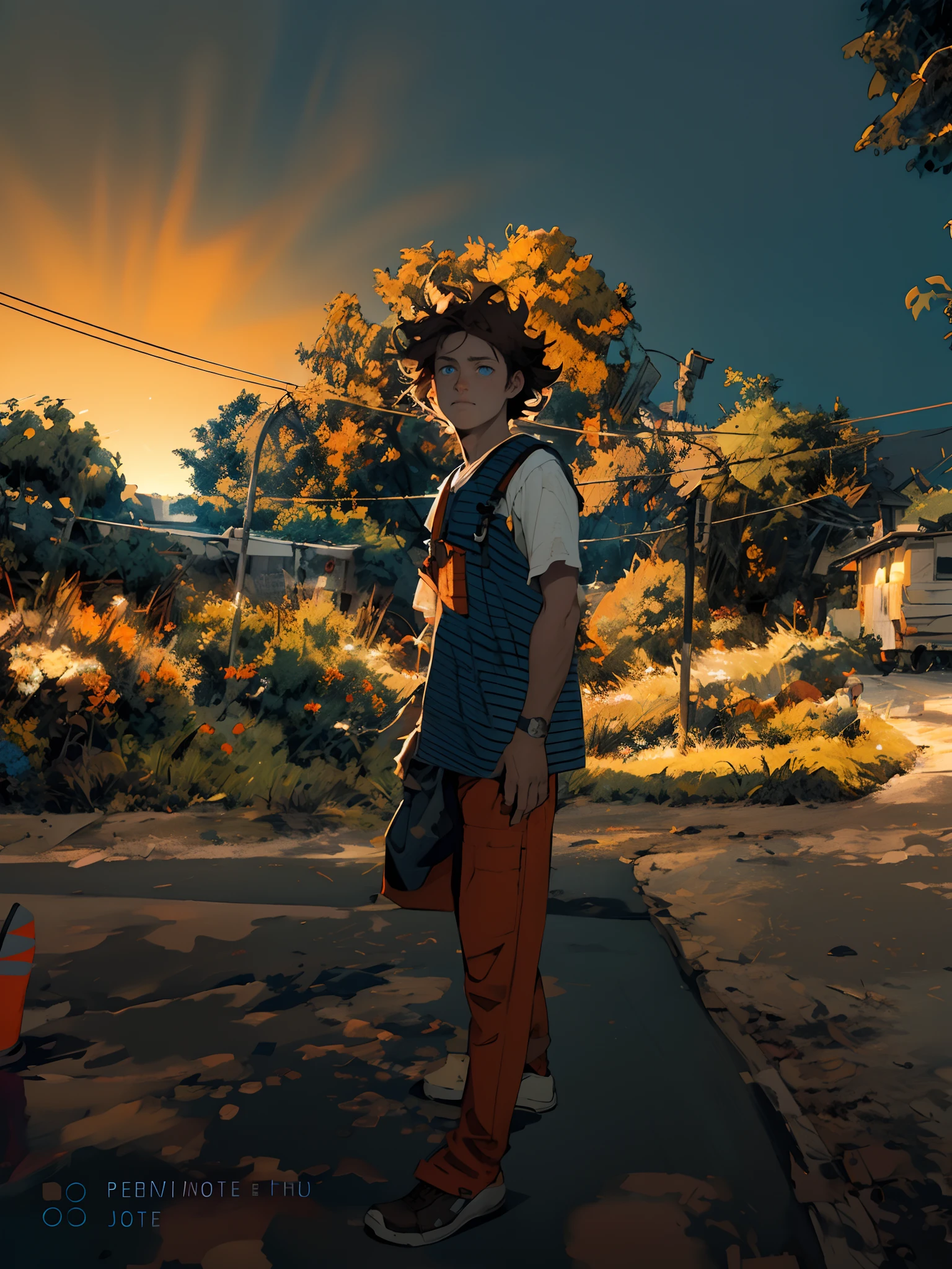 ridiculousness, beautiful face, detailed eyes, beautiful eyes, blue eyes, masterpiece, best quality, 1 person, beautiful adult girl, age 20, long brown hair, wearing orange mechanic overalls and white t-shirt, bright blue eyes, detailed face, serious emotion, night in the background, dramatic lighting, dynamic angle, dynamic pose, against the background of the night and dynamic lighting, the background is a large black car on the road