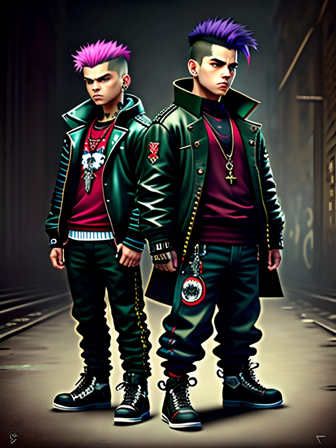 picture of a mafia boys, art station trend, dressed in punk clothes, hyper realistic detailed rendering, british gang member, urban style, intimidating pose, planet of cats, fashion clothes, urban samurai, meow, west slavic traits, 8 1 5