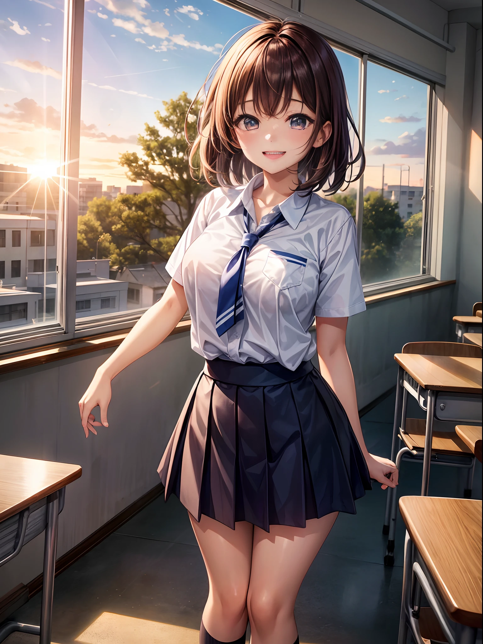 girl in sexy school skirt and underwear