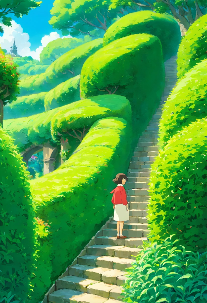 hedge,Background with，femele，