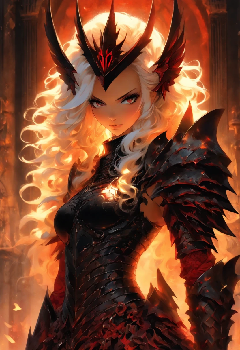 (La mejor calidad,A high resolution,Ultra - detallado,actual),Ariana Grande in a black dress with flames on her chest, epic fantasy art style hd, 4k fantasy art, epic fantasy digital art style, epic fantasy art style, fantasy woman, epic fantasy art portrait, epic fantasy style, hyperrealistic fantasy art, hd fantasy art, epic fantasy character art, epic fantasy art, in style of dark fantasy art, epic fantasy digital art, (anatomía perfecta :1.4),( iluminación cinematográfica :1.4), (Ariana Grande :1.4),( face detailed Ariana Grande :1.4), (skirt lifted by itself: 1.1), (skirt lift: 1.3), (showing white panties: 1.3)